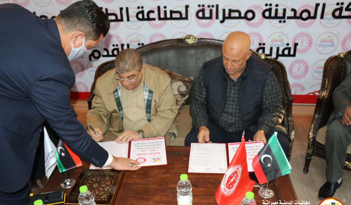 دهانات المدينة مصراته الراعي الرسمي لفريق أواسط السويحلي لكرة القدم للموسم الرياضي 2021-2022